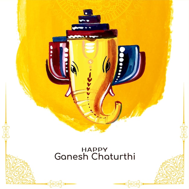 Gelukkig ganesh chaturthi lord ganesha aanbidding festival achtergrond
