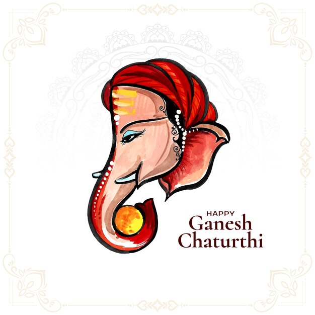 Gelukkig ganesh chaturthi religieuze hindoe festival viering achtergrond