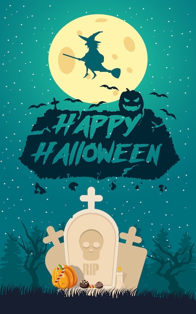 Gelukkig halloween-poster