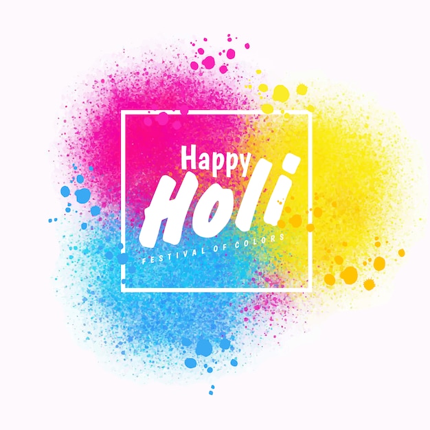 Gratis vector gelukkig holi festival illustratie