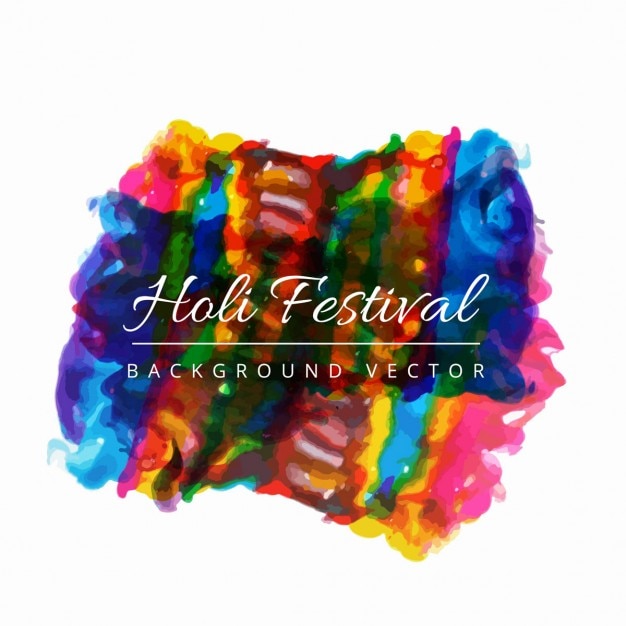 Gelukkig holi festival, veelkleurig aquarellen