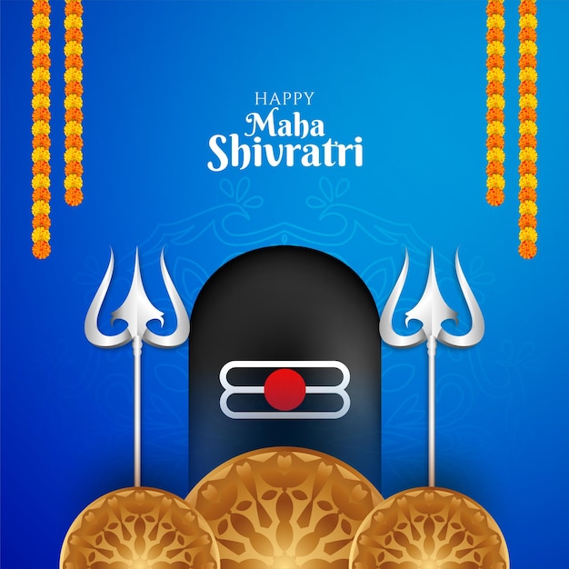 Gratis vector gelukkig maha shivratri culturele festival viering achtergrond