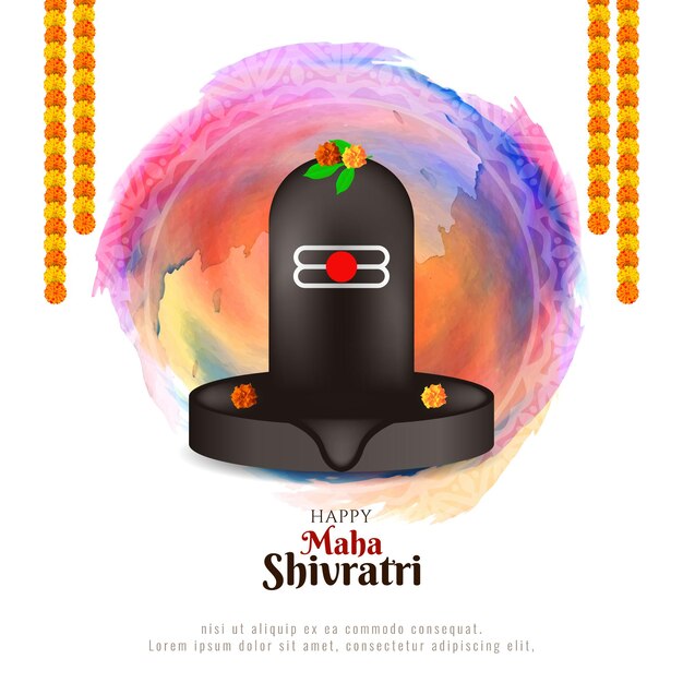 Gratis vector gelukkig maha shivratri religieus festival viering achtergrond