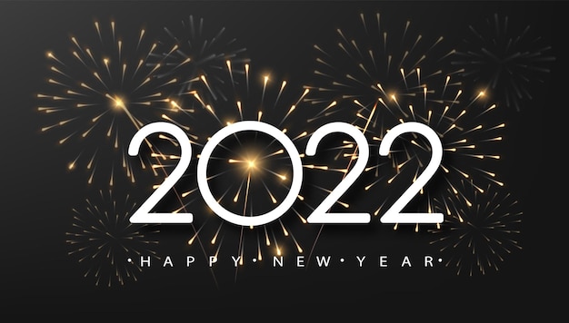 Gelukkig nieuwjaar 2021 met fonkelend vuurwerk op donkere achtergrond, . concept voor vakantiedecor, kaart, poster, banner, flyer.