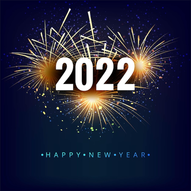Gelukkig nieuwjaar 2022 kaart vakantie glanzende achtergrond