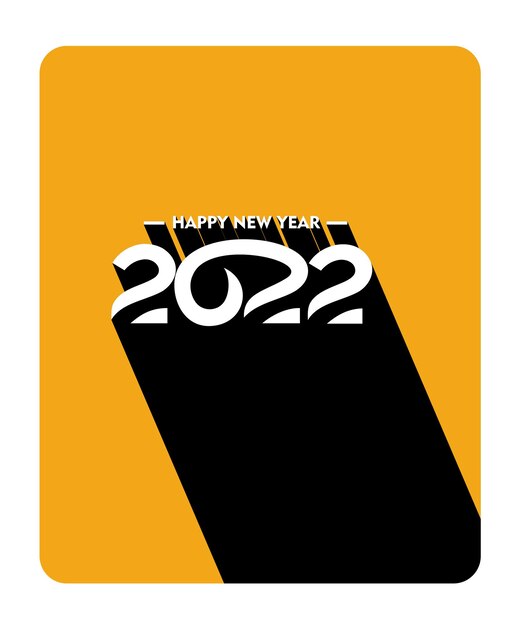 Gratis vector gelukkig nieuwjaar 2022 tekst typografie ontwerp geklets, vectorillustratie.