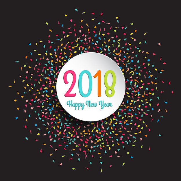 Gratis vector gelukkig nieuwjaar confetti achtergrond