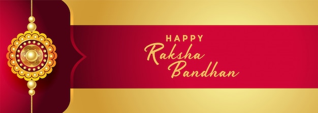 Gelukkig rakdha bandhan festival van broer en zus banner