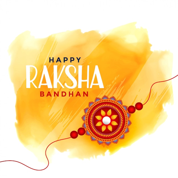 Gratis vector gelukkig raksha bandhan aquarel achtergrond