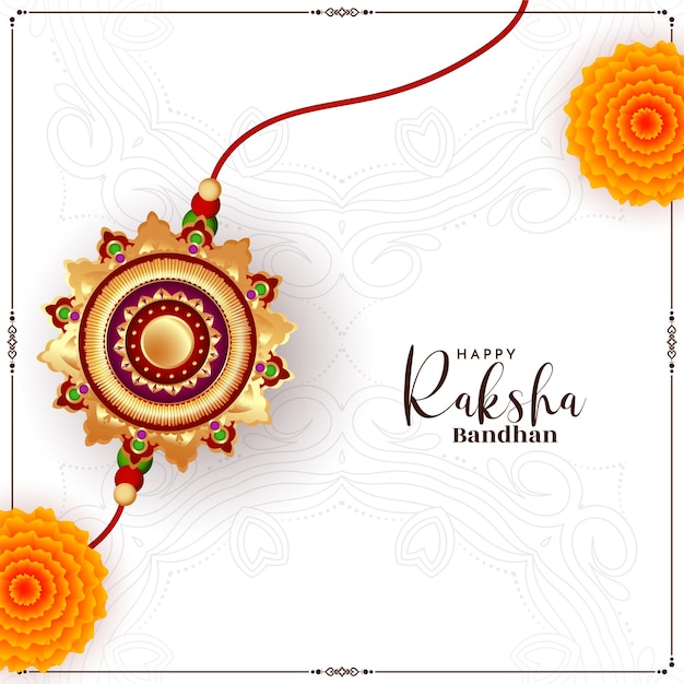 Gratis vector gelukkig raksha bandhan festival stijlvolle decoratieve achtergrond