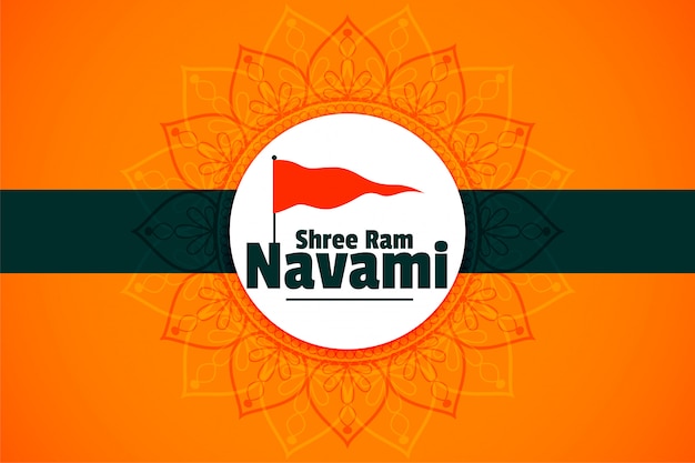 Gelukkig ram navami festival wensen kaart