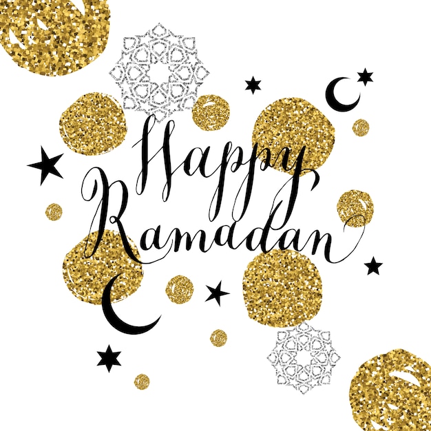 Gratis vector gelukkig ramadan viering kaart