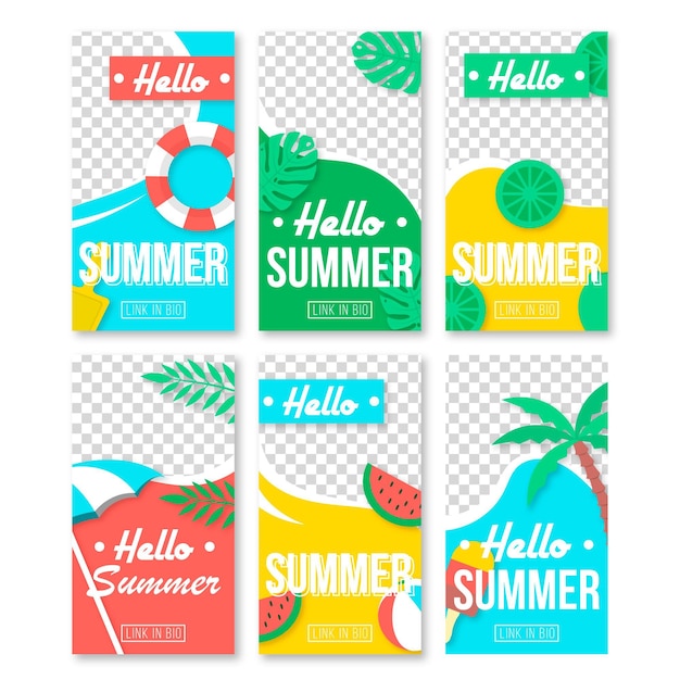 Gelukkig zomer instagram verhaalcollectie