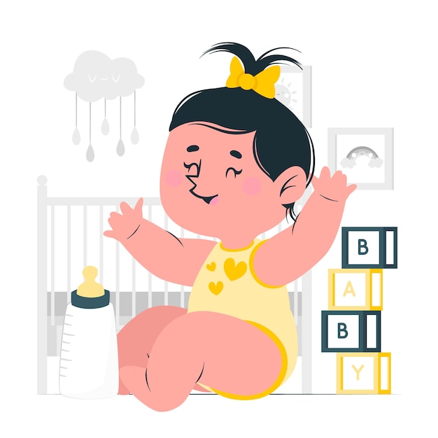 Gelukkige baby concept illustratie