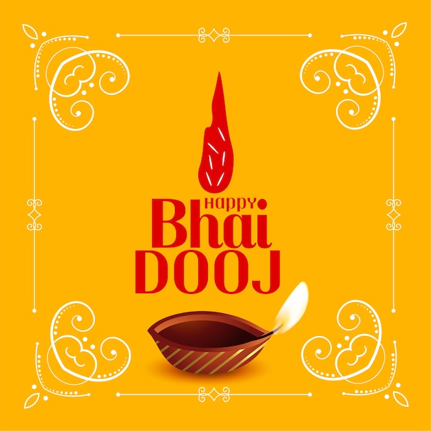 Gratis vector gelukkige bhai dooj traditionele festivalkaart