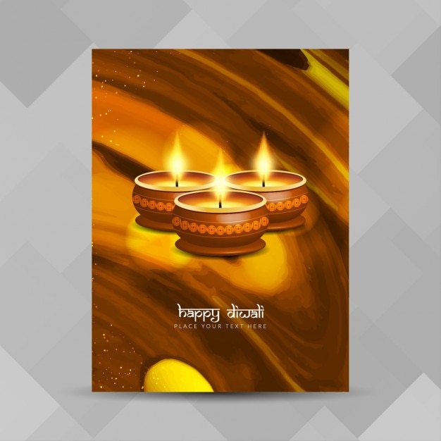 Gratis vector gelukkige diwali festival folders