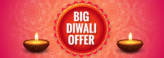 Gelukkige Diwali sociale media promotiebanner