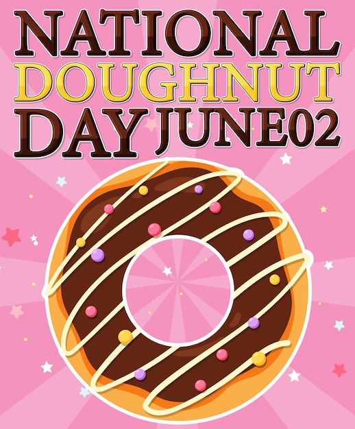 Gelukkige donutdag in juni-logo