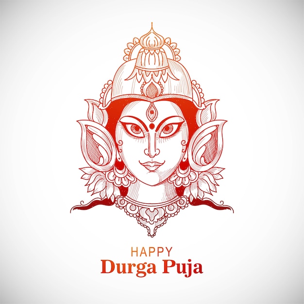 Gelukkige durga puja-achtergrond