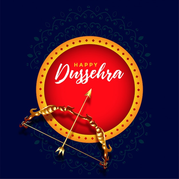 Gratis vector gelukkige dussehra-achtergrond