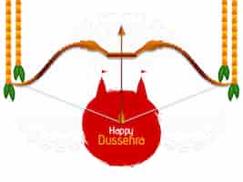 Gratis vector gelukkige dussehra indiase culturele festival achtergrond vector