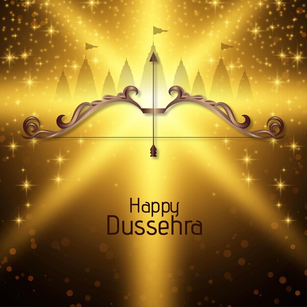 Gelukkige Dussehra Indiase festival glanzende viering achtergrond vector