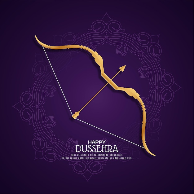 Gelukkige Dussehra Indiase festival groet achtergrond vector