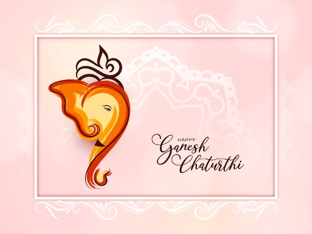 Gelukkige ganesh chaturthi indiase festival viering traditionele achtergrond vector