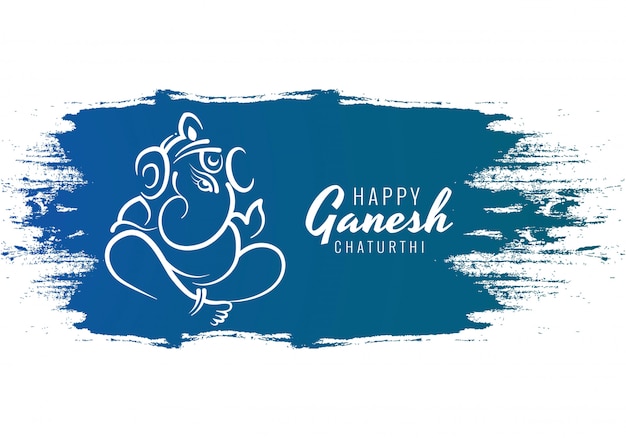 Gelukkige ganesh chaturthi utsav-festivalkaart