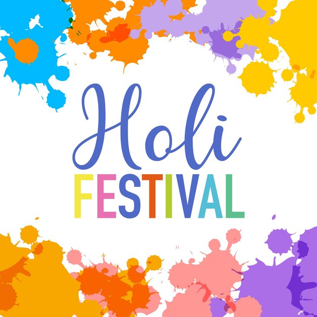 Gelukkige Holi Fastival kleurrijke poster