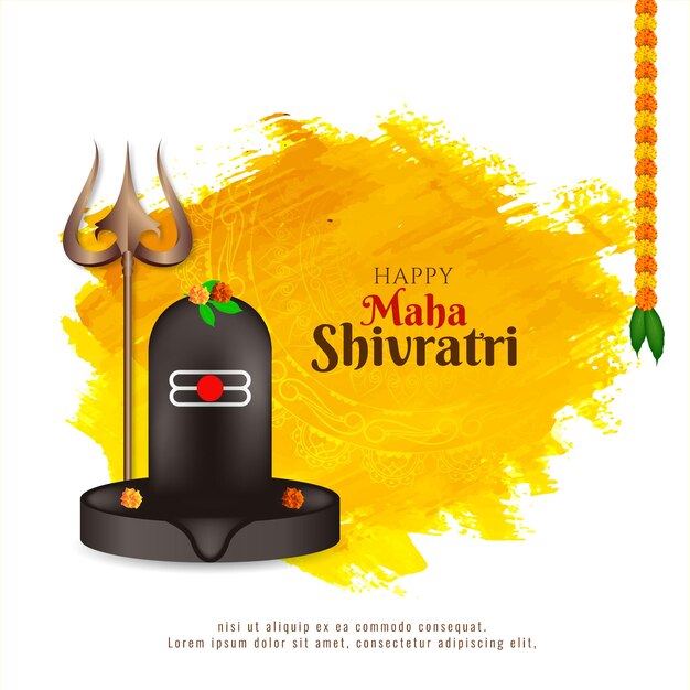 Gelukkige Maha Shivratri Indiase traditionele festival achtergrond vector