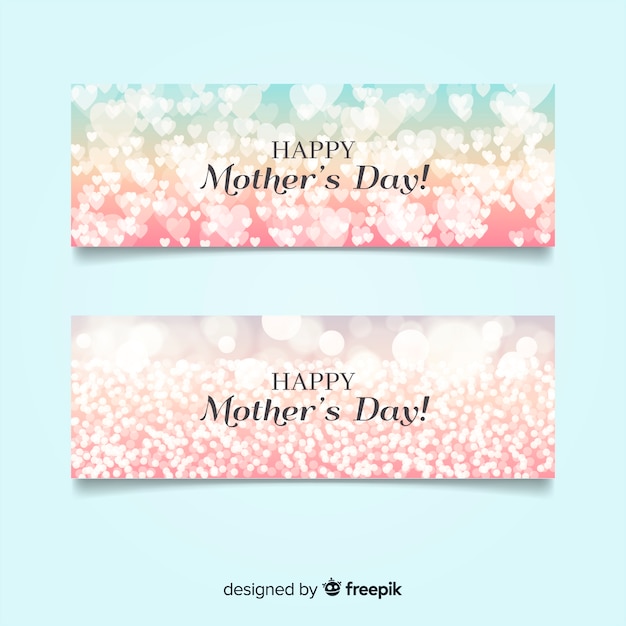 Gratis vector gelukkige moederdag banner