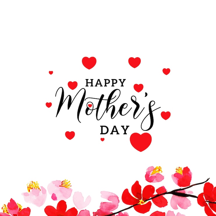 Gratis Vector gelukkige moederdag groeten rood roze achtergrond social media design banner gratis vector