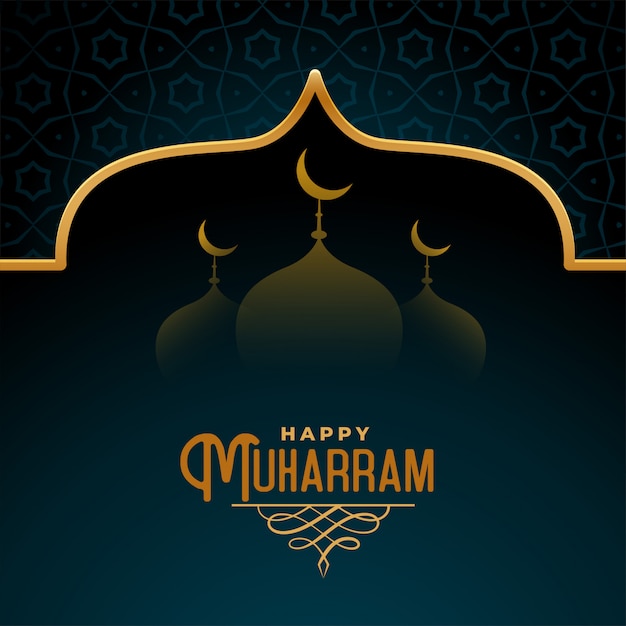 Gratis vector gelukkige muharram islamitische festivalachtergrond