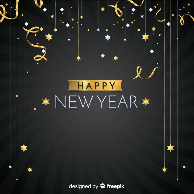Gratis Vector gelukkige nieuwjaars achtergrond