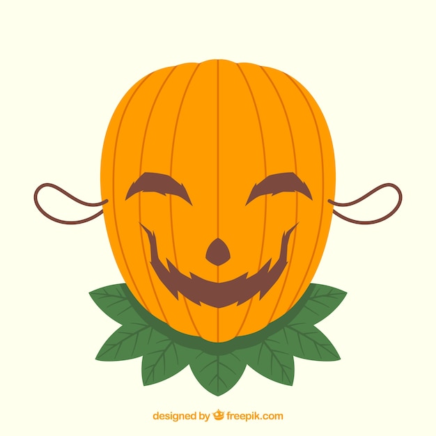 Gratis vector gelukkige pompoenmasker achtergrond