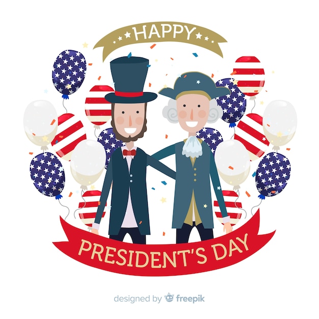 Gratis vector gelukkige presidentendag