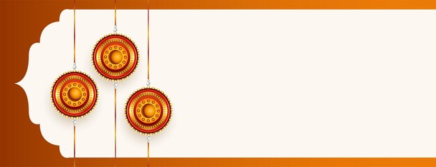 Gelukkige raksha bandhan-banner met tekstruimte