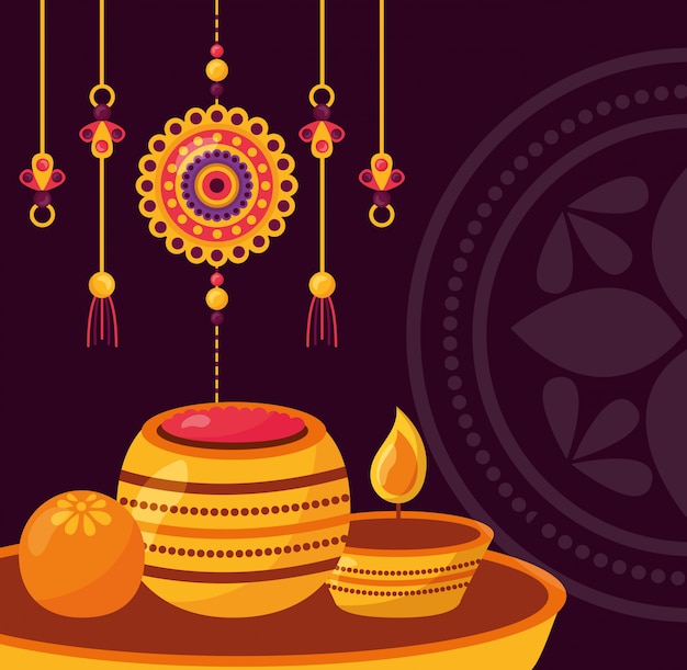 Gratis vector gelukkige raksha bandhanviering