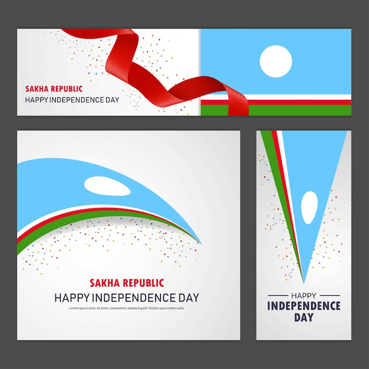 Gratis Vector gelukkige sakha republiek onafhankelijkheidsdag