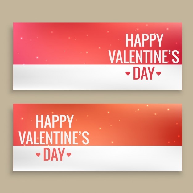 Gelukkige valentijnsdag banners