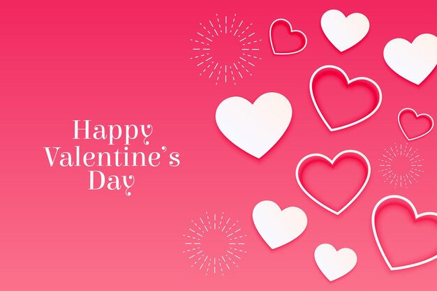Gelukkige Valentijnsdag mooie harten roze achtergrond