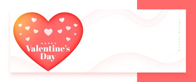 Gratis vector gelukkige valentijnsdag viering banner in papercut stijl