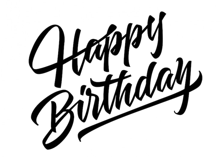 Gratis Vector gelukkige verjaardag belettering