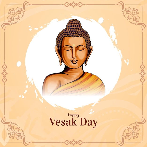 Gratis vector gelukkige vesak dag of buddha purnima hindoe feest viering achtergrond