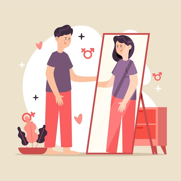 Gratis vector gender identiteit illustratie thema