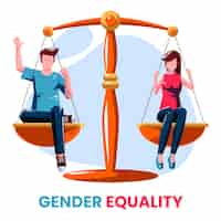 Gratis vector gendergelijkheid concept