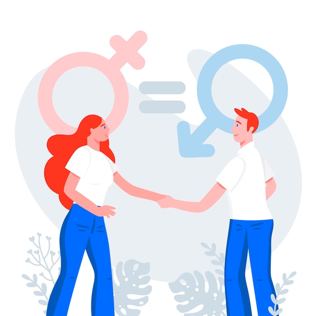 Gratis vector gendergelijkheid concept