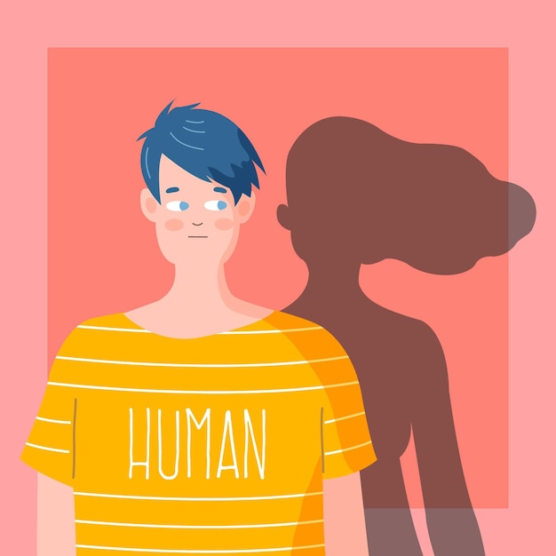 Gratis vector genderidentiteit vrijheid concept