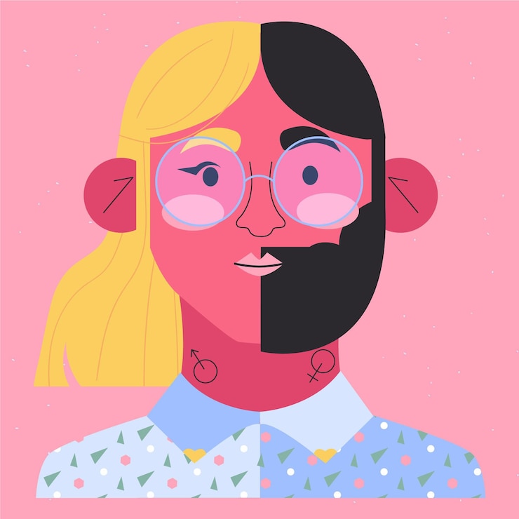 Gratis Vector genderneutrale beweging ik ben een mens